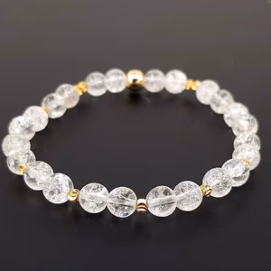 Necef (Dağ Kristali) Bileklik 6mm - Orijinal Şifalı Kristal - Görsel 1