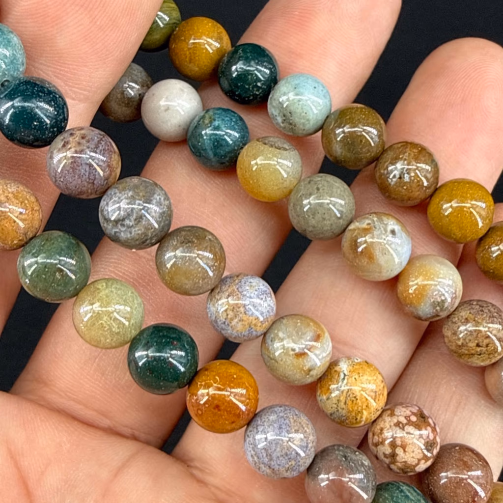 Ocean Jasper Dizi 8mm İncele ve Satın Al Ocean Jasper Dizi 8mm - Orijinal Doğal Taş ve Şifa Kristali Görsel 1