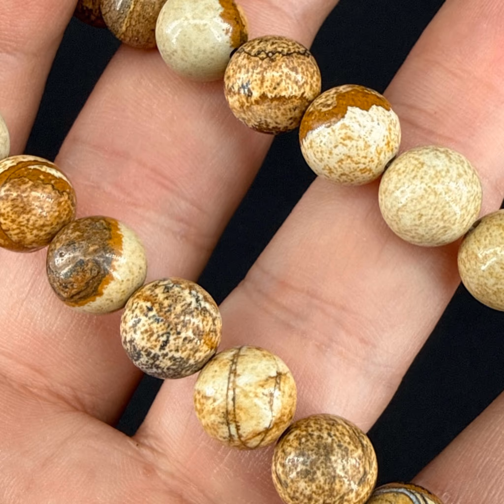 Odun Jasper Dizi 10mm İncele ve Satın Al Odun Jasper Dizi 10mm - Orijinal Doğal Taş ve Şifa Kristali Görsel 1