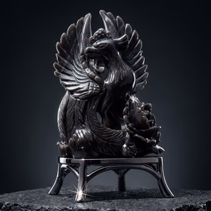 Oğlak Gold Obsidiyen Obje - Orijinal Şifalı Kristal - Görsel 1