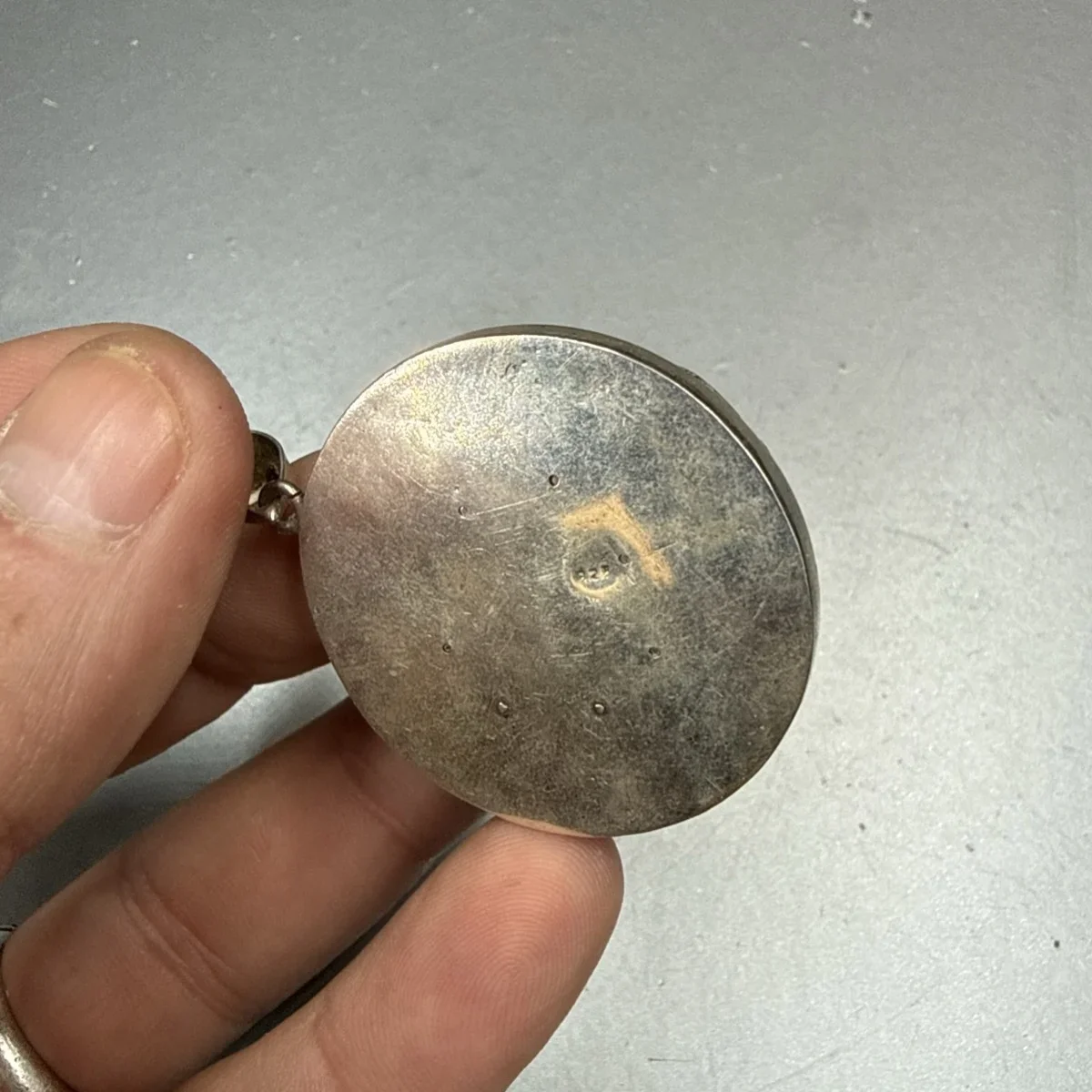 Oltu Taşı Kolye Ucu Gümüş Orijinal Kristal Detay Görseli 2