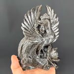 Papağan Silver Obsidiyen Obje Orijinal Kristal Detay Görseli 2