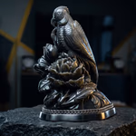 Papağan Silver Obsidiyen Obje Orijinal Kristal Detay Görseli 3