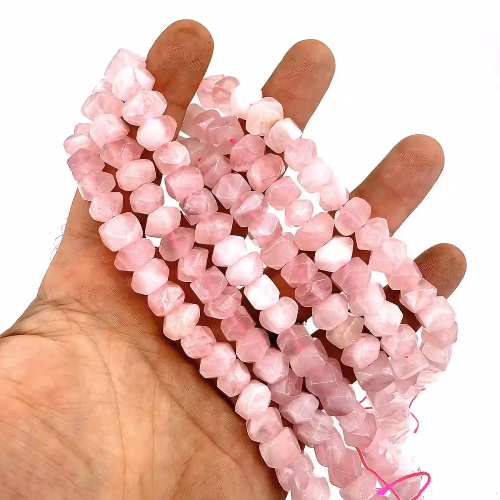 Pembe Kuvars Amorf Dizi 10mm İncele ve Satın Al Pembe Kuvars Amorf Dizi 10mm - Orijinal Doğal Taş ve Şifa Kristali Görsel 1