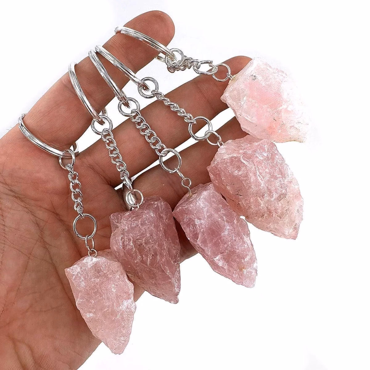Pembe Kuvars Anahtarlık