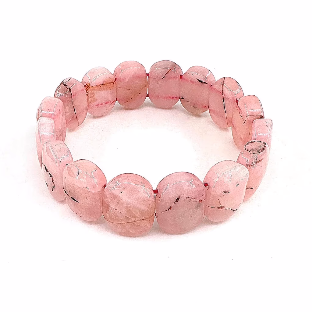 Pembe Kuvars Bileklik Rolex AA İncele ve Satın Al Pembe Kuvars Bileklik Rolex AA - Orijinal Doğal Taş ve Şifa Kristali Görsel 1