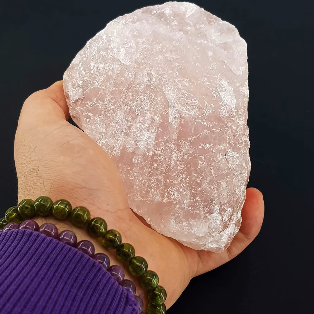 Pembe Kuvars Hamtaş İncele ve Satın Al Pembe Kuvars Hamtaş - Orijinal Doğal Taş ve Şifa Kristali Görsel 1