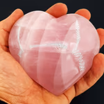 Pembe Kuvars Kalp M Boy Orijinal Kristal Detay Görseli 3