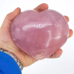 Pembe Kuvars Kalp Orijinal Kristal Detay Görseli 2