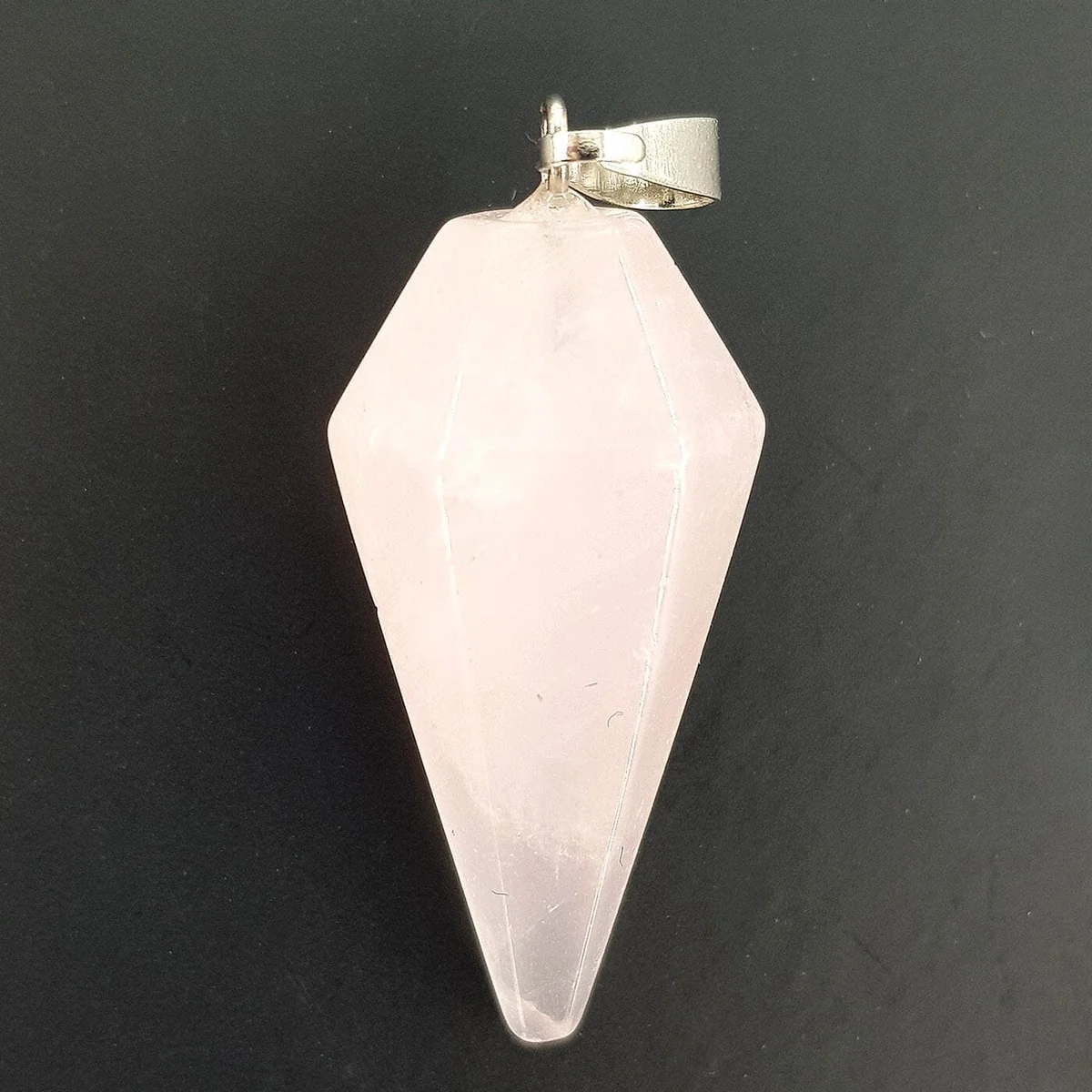 Pembe Kuvars Kolye Ucu / Pandül