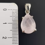 Pembe Kuvars Kolye Ucu Gümüş Orijinal Kristal Detay Görseli 2