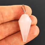Pembe Kuvars Kolye Ucu / Pandül Orijinal Kristal Detay Görseli 2