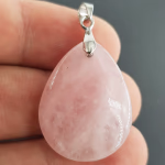 Pembe Kuvars Kolye Ucu Orijinal Kristal Detay Görseli 2