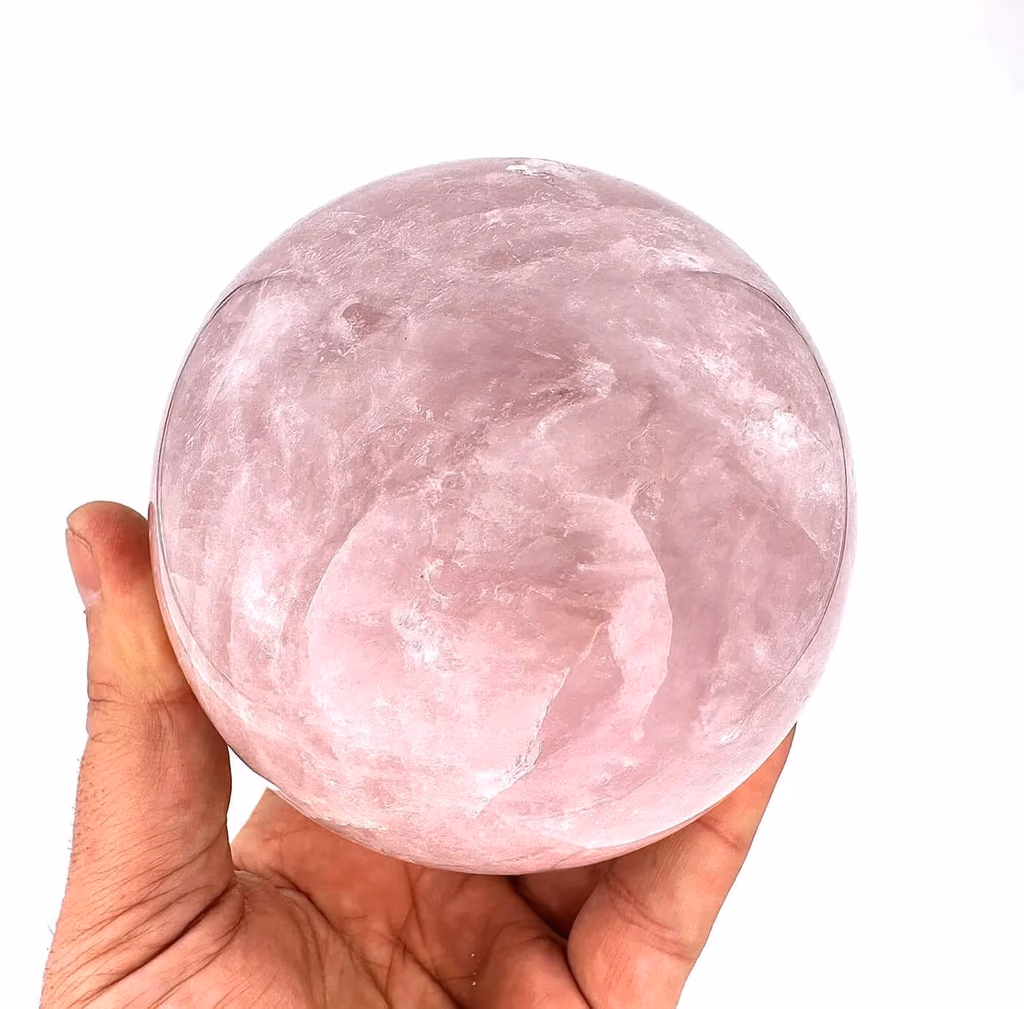 Pembe Kuvars Küre İncele ve Satın Al Pembe Kuvars Küre - Orijinal Doğal Taş ve Şifa Kristali Görsel 1