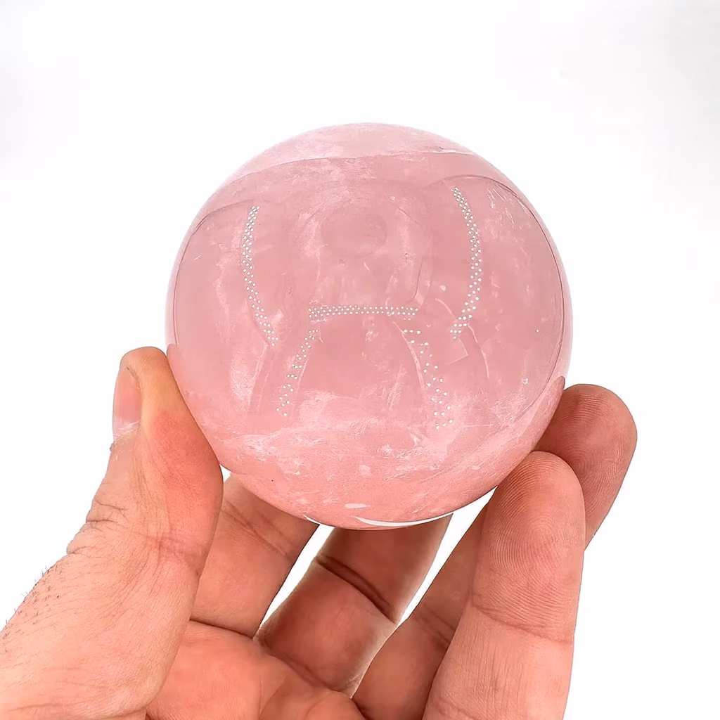 Pembe Kuvars Küre İncele ve Satın Al Pembe Kuvars Küre - Orijinal Doğal Taş ve Şifa Kristali Görsel 1