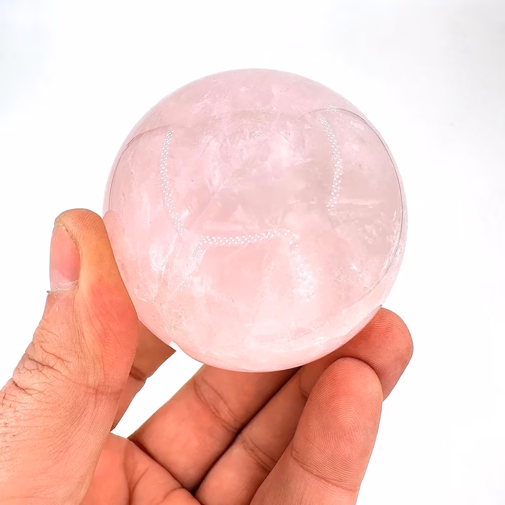 Pembe Kuvars Küre İncele ve Satın Al Pembe Kuvars Küre - Orijinal Doğal Taş ve Şifa Kristali Görsel 1