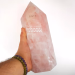 Pembe Kuvars Obelisk Orijinal Kristal Detay Görseli 2