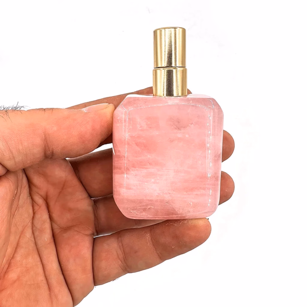 Pembe Kuvars Parfüm Şişesi İncele ve Satın Al Pembe Kuvars Parfüm Şişesi - Orijinal Doğal Taş ve Şifa Kristali Görsel 1
