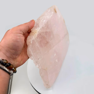 Pembe Kuvars Plaka - Orijinal Şifalı Kristal - Görsel 2