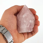 Pembe Kuvars Power Point Orijinal Kristal Detay Görseli 2