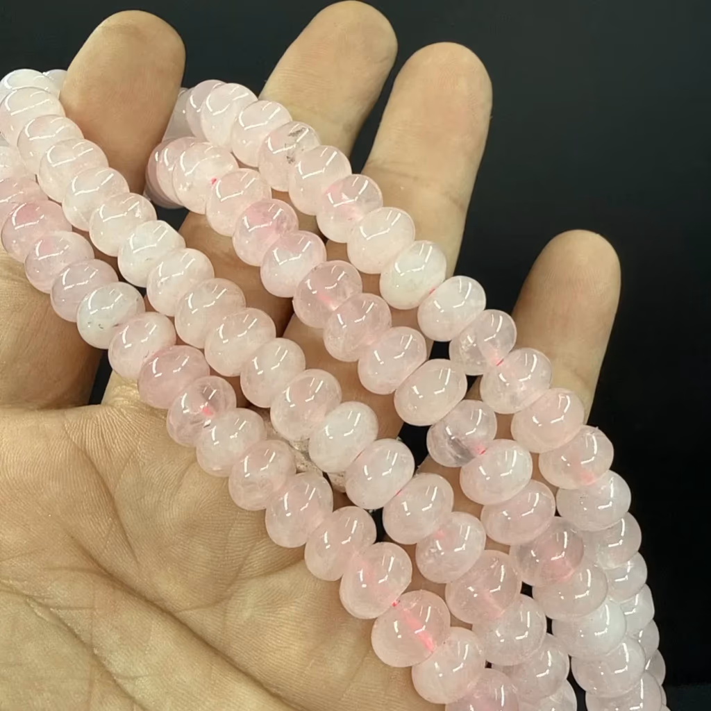 Pembe Kuvars Rondela 10x6 mm İncele ve Satın Al Pembe Kuvars Rondela 10x6 mm - Orijinal Doğal Taş ve Şifa Kristali Görsel 1