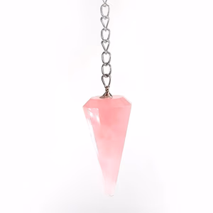 Pembe Kuvars Sarkaç (Pandül) - Orijinal Şifalı Kristal - Görsel 1