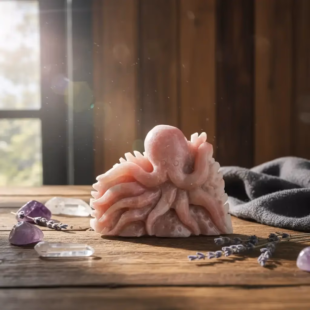 Pembe Opal Ahtapot Obje İncele ve Satın Al Pembe Opal Ahtapot Obje - Orijinal Doğal Taş ve Şifa Kristali Görsel 1
