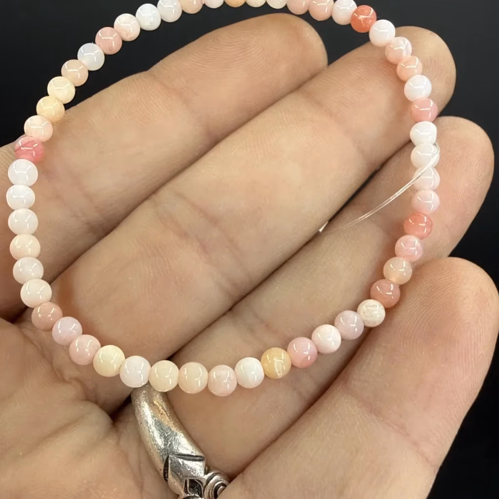 Pembe Opal Bileklik 4mm İncele ve Satın Al Pembe Opal Bileklik 4mm - Orijinal Doğal Taş ve Şifa Kristali Görsel 1