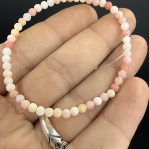 Pembe Opal Bileklik 4mm - Orijinal Şifalı Kristal - Görsel 1