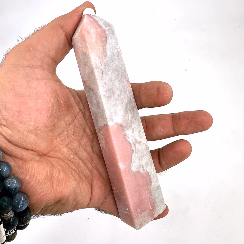 Pembe Opal Obelisk İncele ve Satın Al Pembe Opal Obelisk - Orijinal Doğal Taş ve Şifa Kristali Görsel 1
