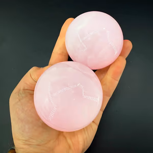 Pembe Selestit Küre - Orijinal Şifalı Kristal - Görsel 1