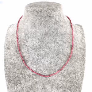 Pembe Turmalin Kolye 2mm Gümüş - Orijinal Şifalı Kristal - Görsel 2