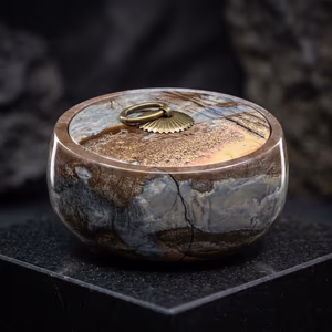 Picture Jasper Mücevher Kutusu - Orijinal Şifalı Kristal - Görsel 2