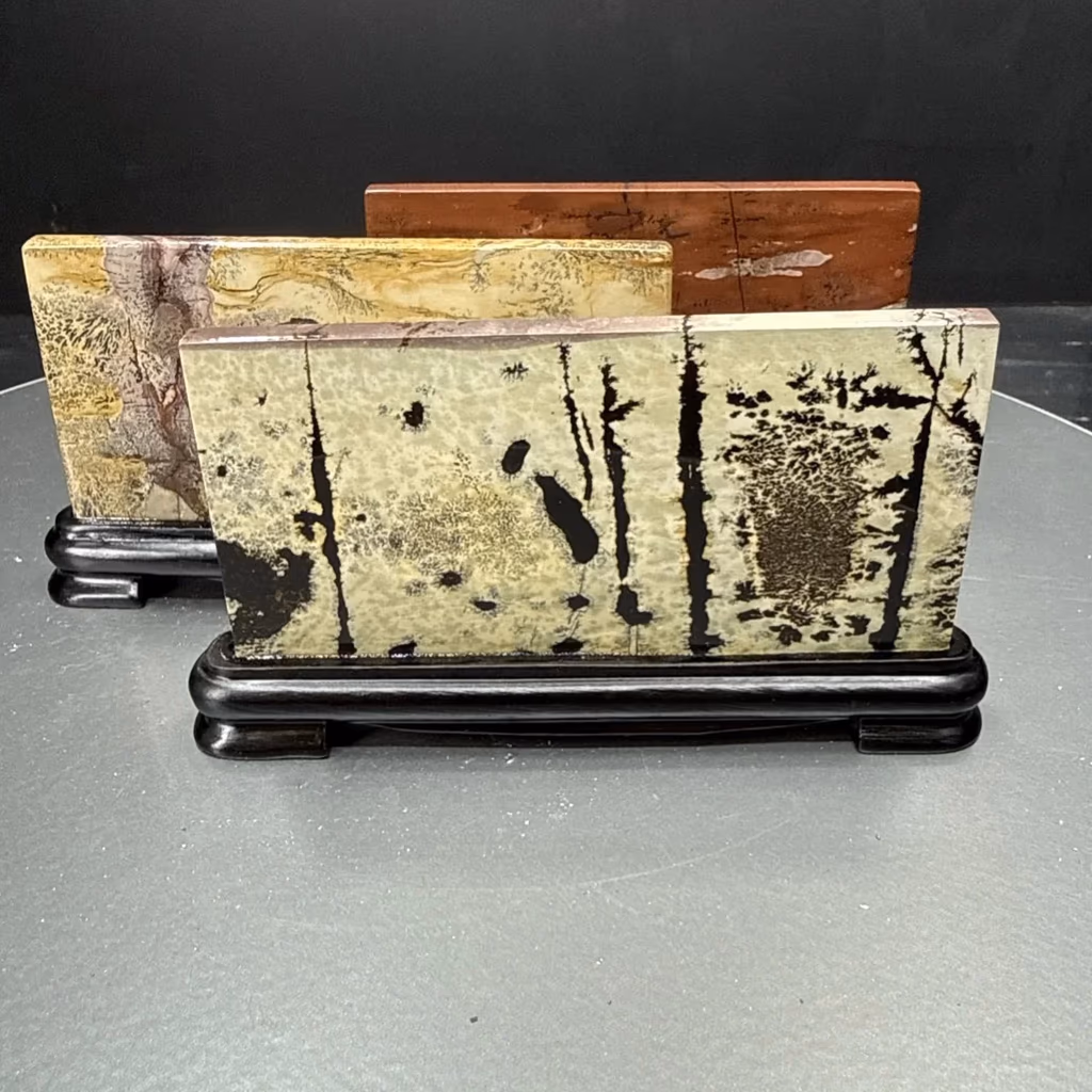 Picture Jasper Obje Ahşap Standlı Kare İncele ve Satın Al Picture Jasper Obje Ahşap Standlı Kare - Orijinal Doğal Taş ve Şifa Kristali Görsel 1