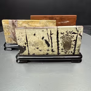 Picture Jasper Obje Ahşap Standlı Kare - Orijinal Şifalı Kristal - Görsel 2