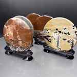 Picture Jasper Obje Ahşap Standlı Yuvarlak Orijinal Kristal Detay Görseli 1
