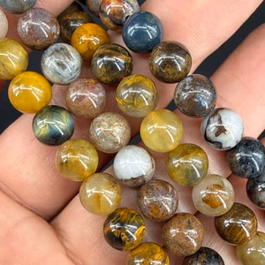 Pietersite Dizi 8mm - Orijinal Şifalı Kristal - Görsel 1