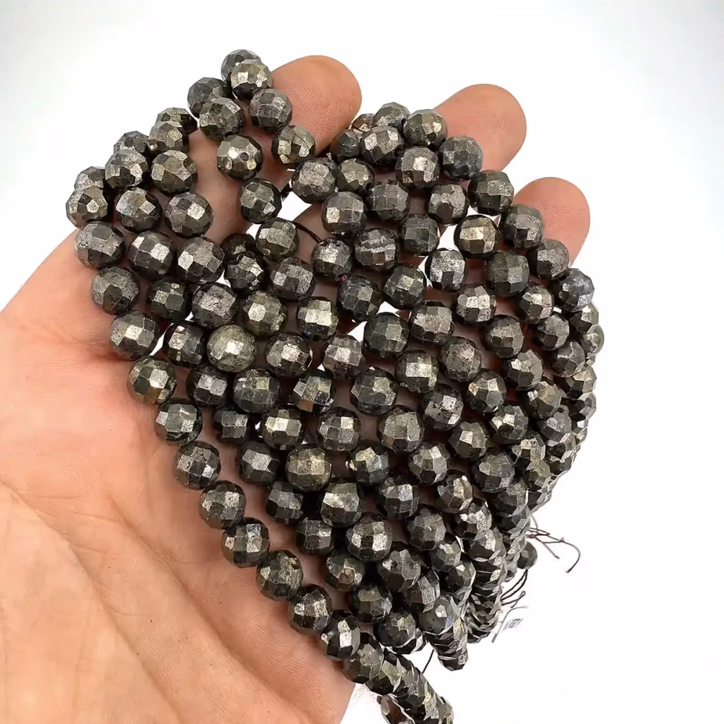 Pirit Faset Dizi 8mm İncele ve Satın Al Pirit Faset Dizi 8mm - Orijinal Doğal Taş ve Şifa Kristali Görsel 1