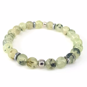 Prehnite Bileklik 8mm - Orijinal Şifalı Kristal - Görsel 1