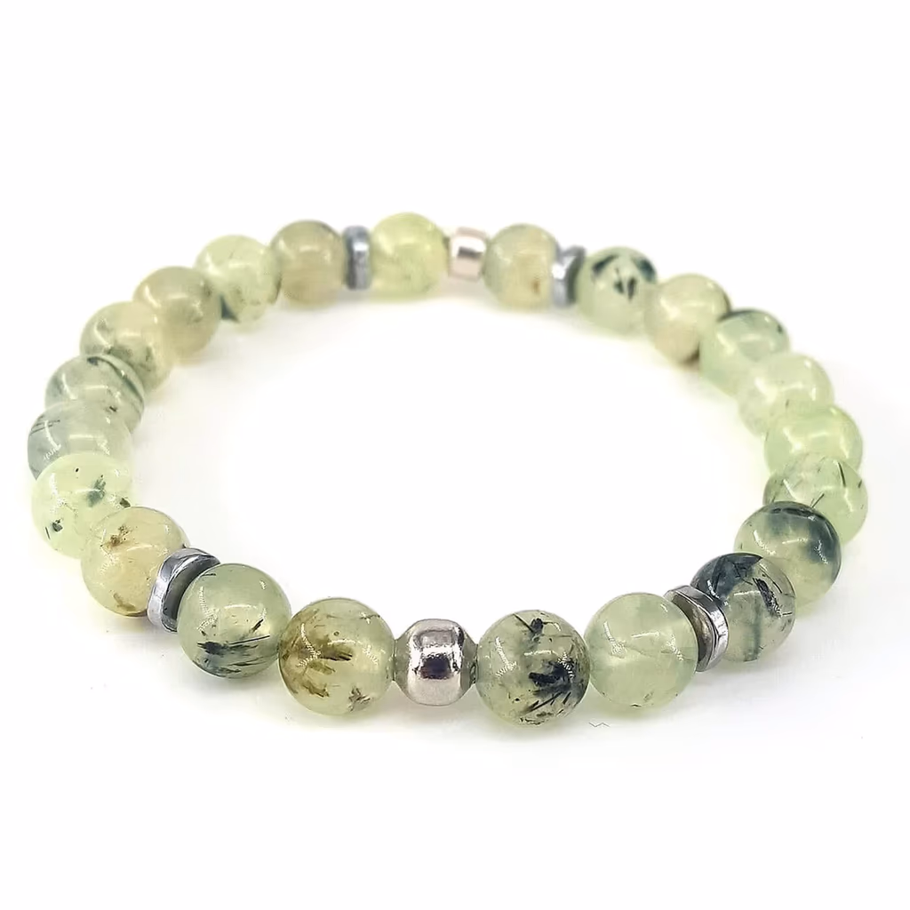 Prehnite Bileklik 8mm İncele ve Satın Al Prehnite Bileklik 8mm - Orijinal Doğal Taş ve Şifa Kristali Görsel 1