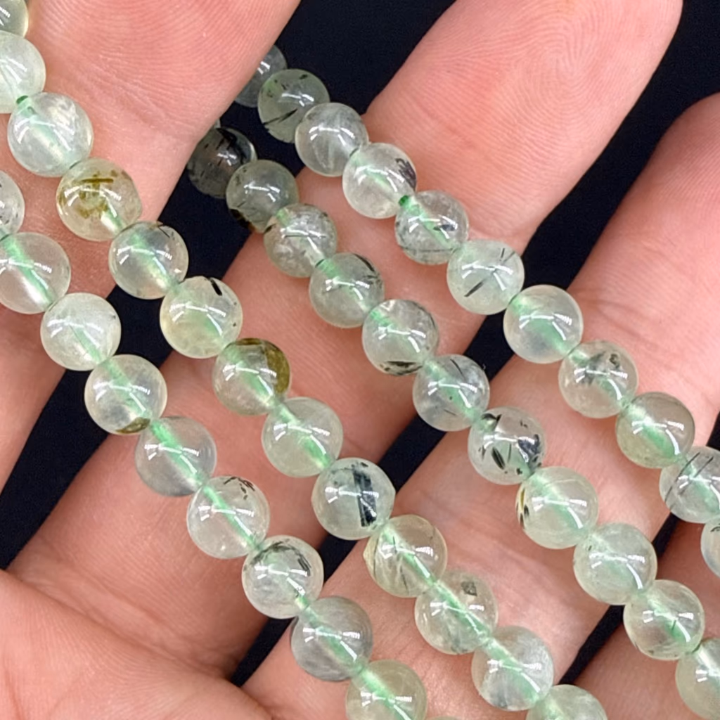 Prehnite Dizi 7mm İncele ve Satın Al Prehnite Dizi 7mm - Orijinal Doğal Taş ve Şifa Kristali Görsel 1