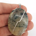 Prehnite Kolye Ucu (Gümüş) Orijinal Kristal Detay Görseli 2