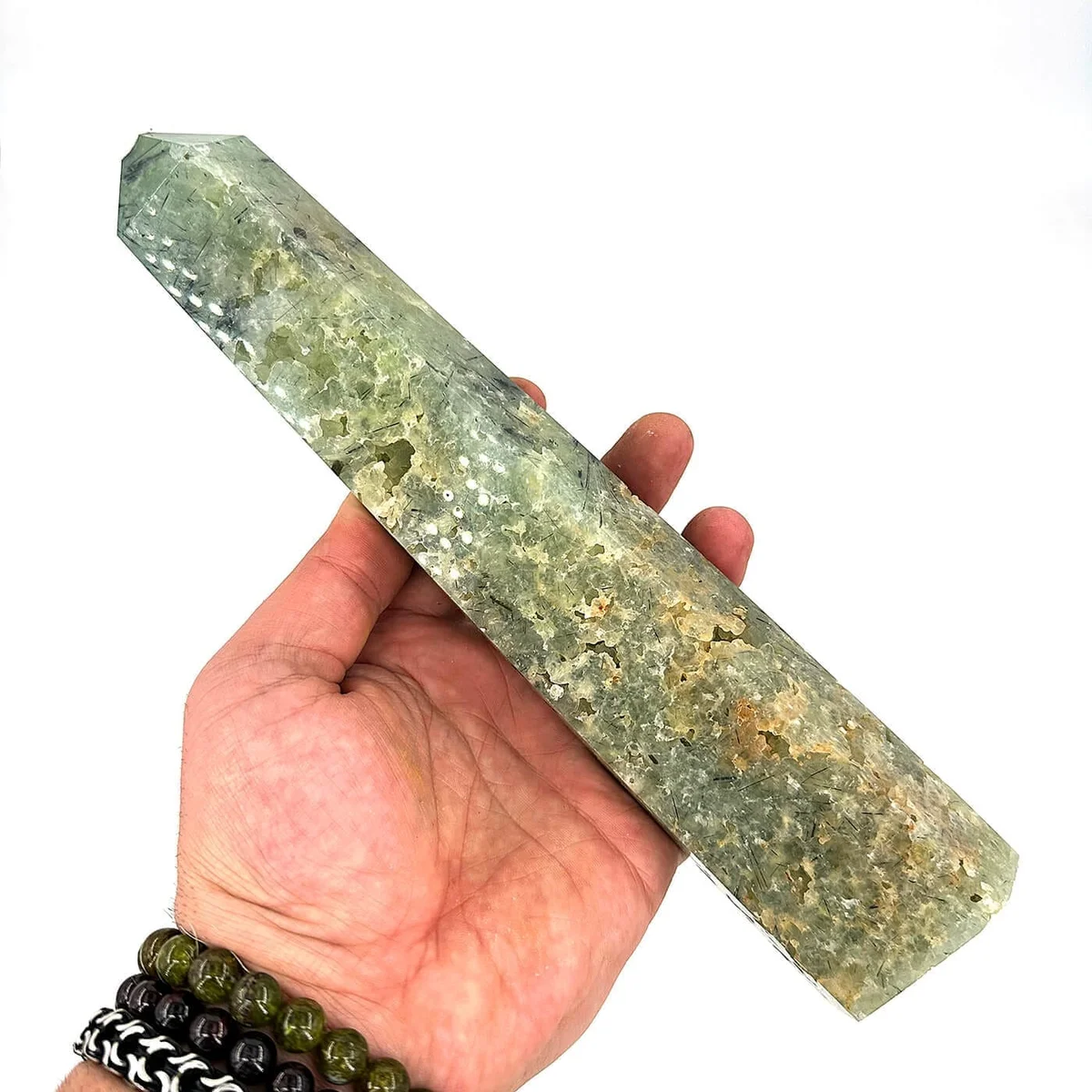Prehnite Obelisk İncele ve Satın Al Prehnite Obelisk - Orijinal Doğal Taş ve Şifa Kristali Görsel 1