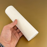 Premium Esanslı Huzur Çizgisi Mum Beyaz Orijinal Kristal Detay Görseli 2