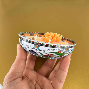 Premium Esanslı Lotus Sitrin Kase Mum - Orijinal Şifalı Kristal - Görsel 2