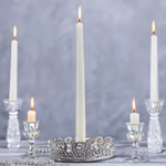 Premium Esanslı Şamdan Mum Beyaz Orijinal Kristal Detay Görseli 1