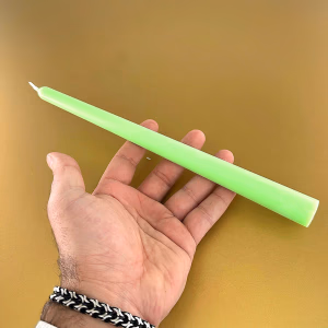 Premium Esanslı Şamdan Mum Neon Yeşil - Orijinal Şifalı Kristal - Görsel 2