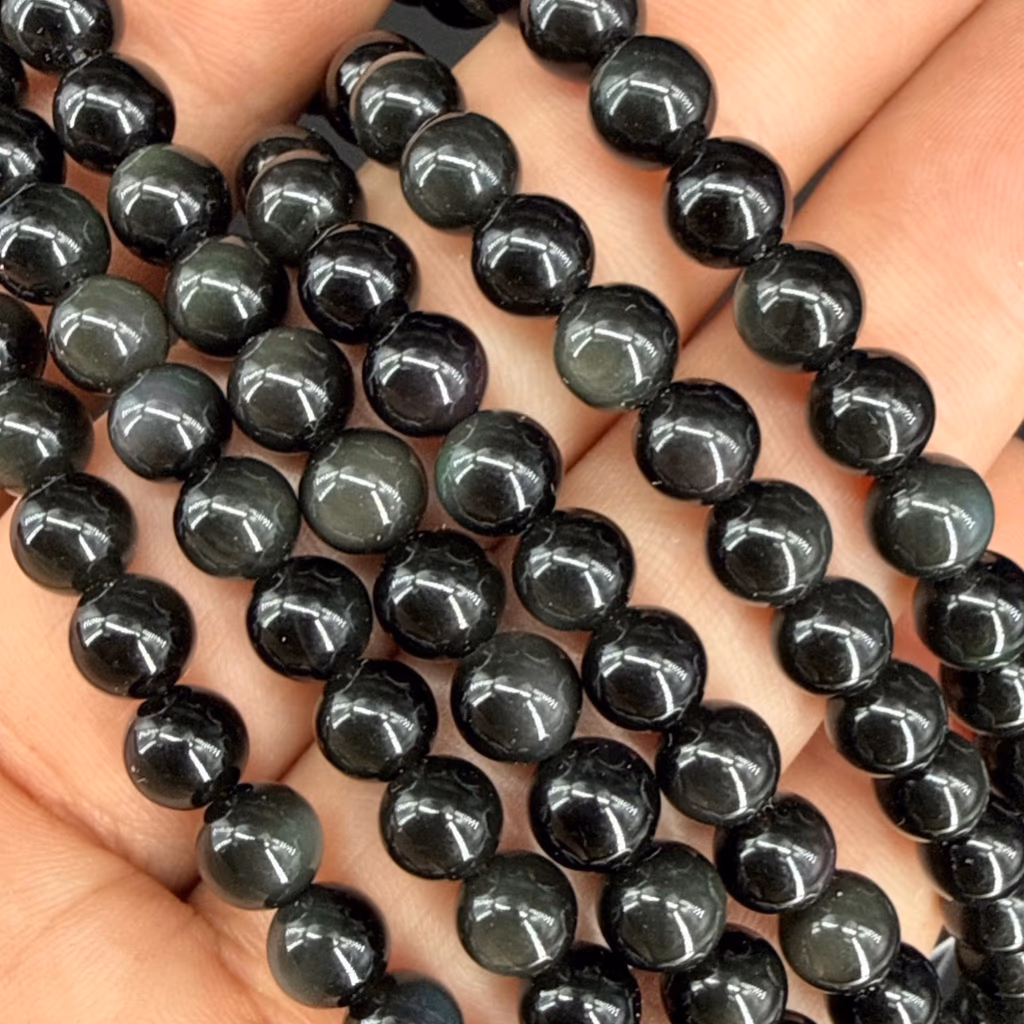 Rainbow Obsidiyen Dizi 6mm İncele ve Satın Al Rainbow Obsidiyen Dizi 6mm - Orijinal Doğal Taş ve Şifa Kristali Görsel 1