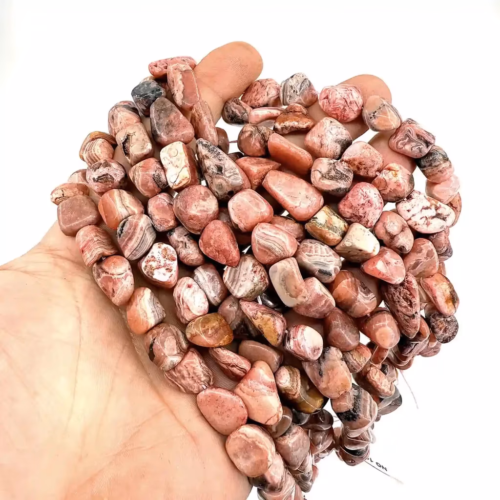 Rodokrozit Amorf Dizi 8x12mm İncele ve Satın Al Rodokrozit Amorf Dizi 8x12mm - Orijinal Doğal Taş ve Şifa Kristali Görsel 1