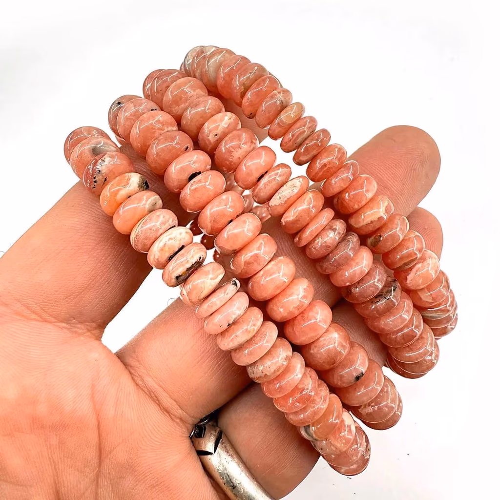 Rodokrozit Rondela Bileklik 9x5mm İncele ve Satın Al Rodokrozit Rondela Bileklik 9x5mm - Orijinal Doğal Taş ve Şifa Kristali Görsel 1